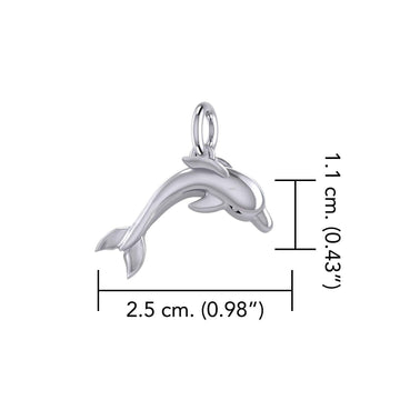 Oceanic Bonds Sterling Silver Friendly Dolphins Pendant by Peter Stone TPD6223 - Jewelry